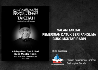 Salam Takziah Pemergian Datuk Seri Panglima Bung Moktar Radin